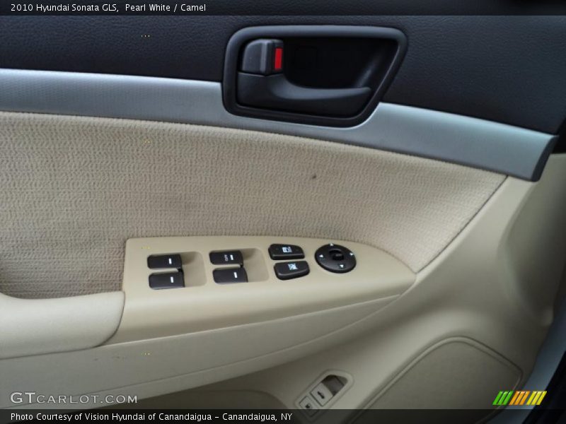 Pearl White / Camel 2010 Hyundai Sonata GLS