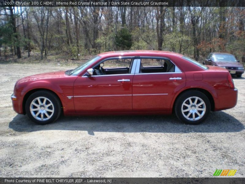 Inferno Red Crystal Pearlcoat / Dark Slate Gray/Light Graystone 2007 Chrysler 300 C HEMI