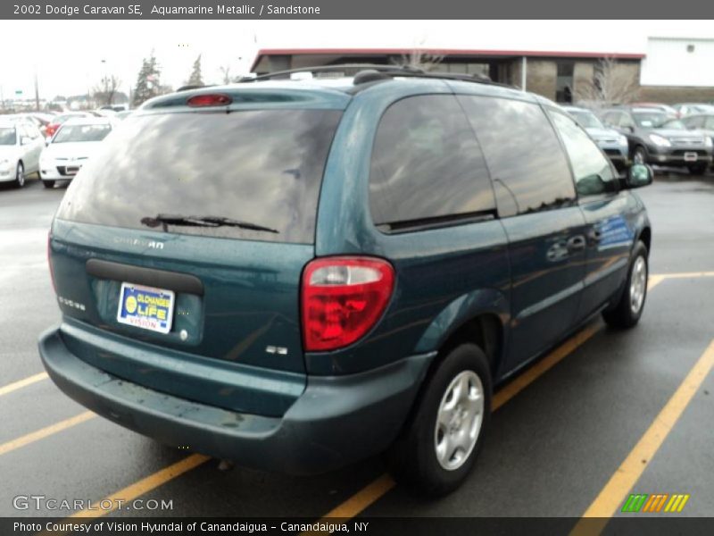 Aquamarine Metallic / Sandstone 2002 Dodge Caravan SE