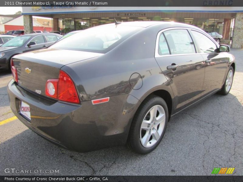 Taupe Gray Metallic / Titanium 2011 Chevrolet Malibu LS
