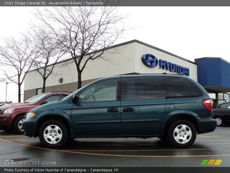 Aquamarine Metallic / Sandstone 2002 Dodge Caravan SE