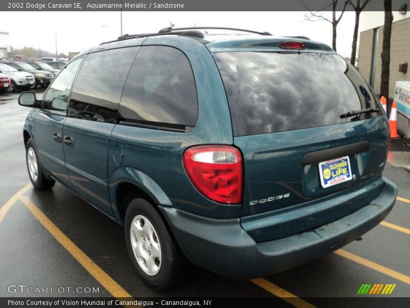 Aquamarine Metallic / Sandstone 2002 Dodge Caravan SE