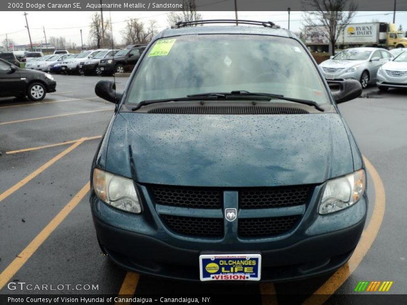Aquamarine Metallic / Sandstone 2002 Dodge Caravan SE