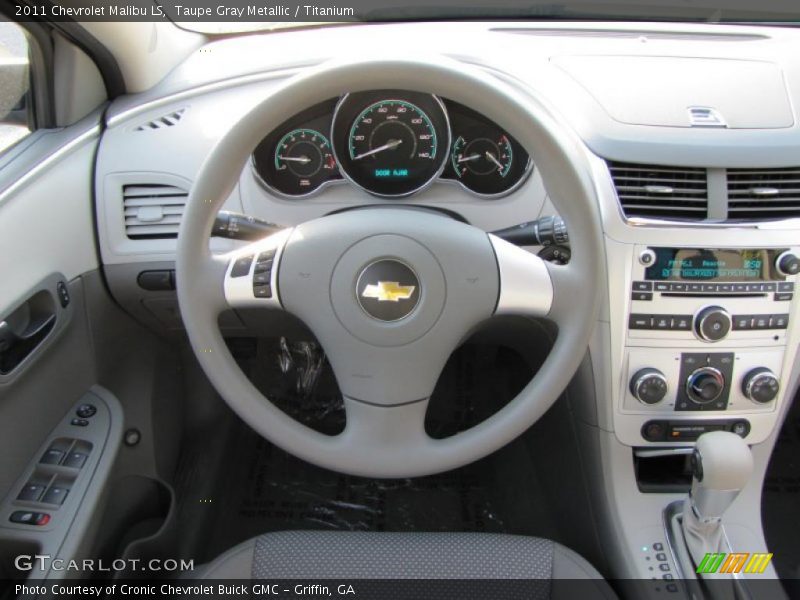 Taupe Gray Metallic / Titanium 2011 Chevrolet Malibu LS