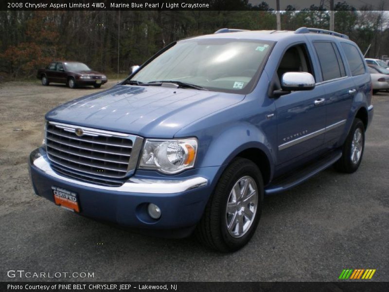 Marine Blue Pearl / Light Graystone 2008 Chrysler Aspen Limited 4WD