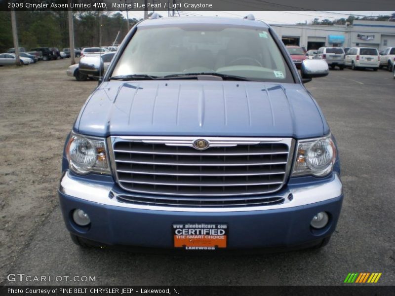 Marine Blue Pearl / Light Graystone 2008 Chrysler Aspen Limited 4WD