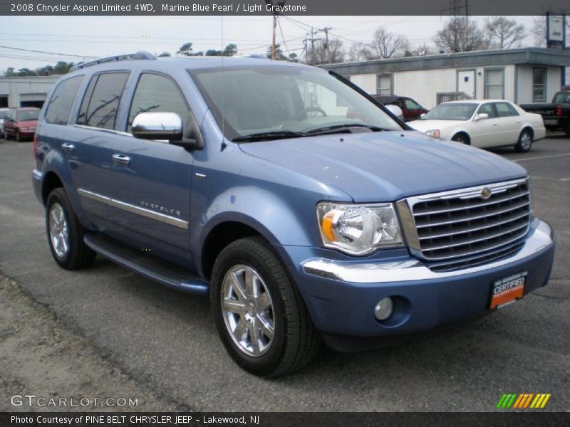 Marine Blue Pearl / Light Graystone 2008 Chrysler Aspen Limited 4WD