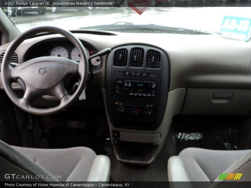 Aquamarine Metallic / Sandstone 2002 Dodge Caravan SE
