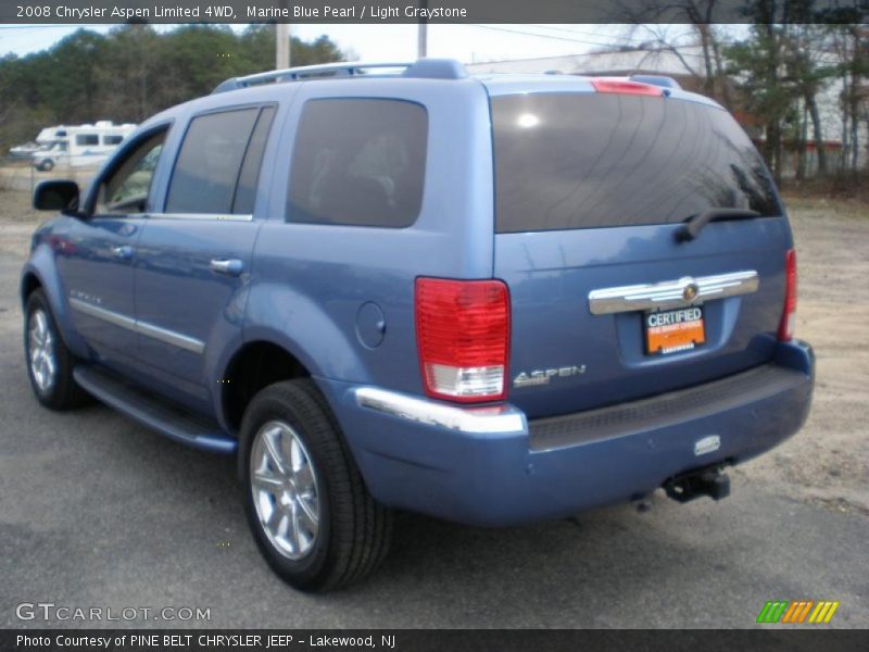 Marine Blue Pearl / Light Graystone 2008 Chrysler Aspen Limited 4WD