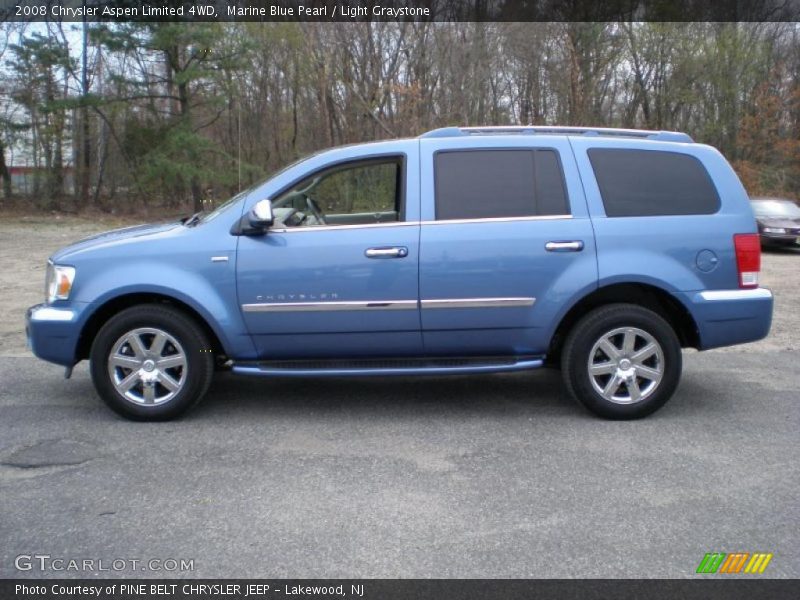 Marine Blue Pearl / Light Graystone 2008 Chrysler Aspen Limited 4WD