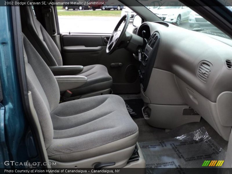 Aquamarine Metallic / Sandstone 2002 Dodge Caravan SE