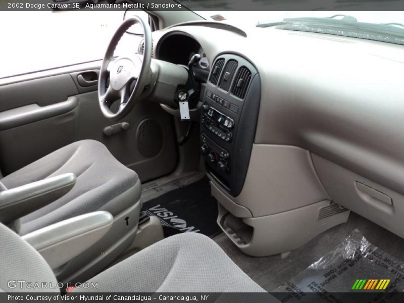 Aquamarine Metallic / Sandstone 2002 Dodge Caravan SE