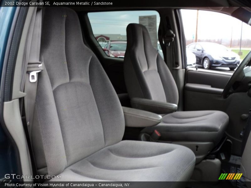Aquamarine Metallic / Sandstone 2002 Dodge Caravan SE