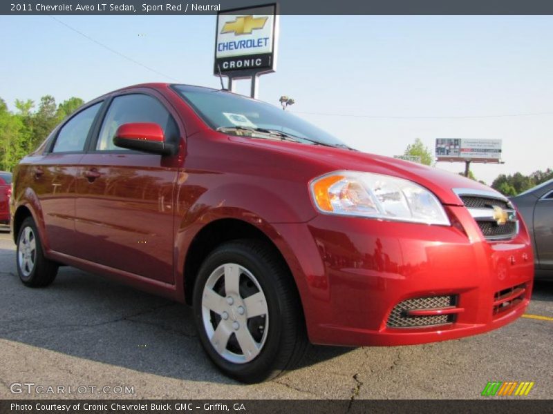 Sport Red / Neutral 2011 Chevrolet Aveo LT Sedan