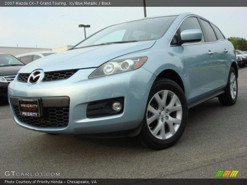 Icy Blue Metallic / Black 2007 Mazda CX-7 Grand Touring