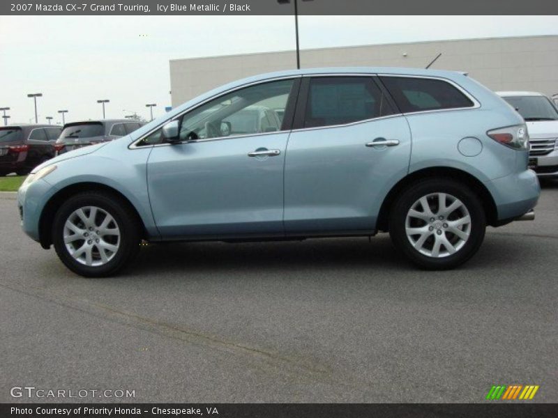 Icy Blue Metallic / Black 2007 Mazda CX-7 Grand Touring