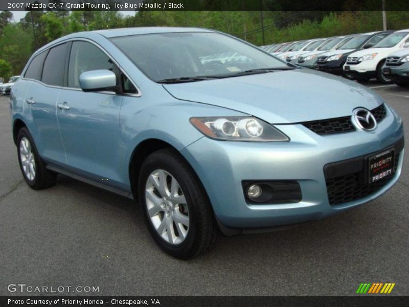Icy Blue Metallic / Black 2007 Mazda CX-7 Grand Touring