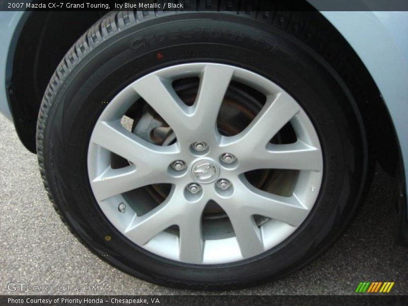 Icy Blue Metallic / Black 2007 Mazda CX-7 Grand Touring