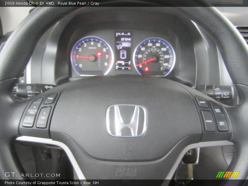 Royal Blue Pearl / Gray 2009 Honda CR-V EX 4WD
