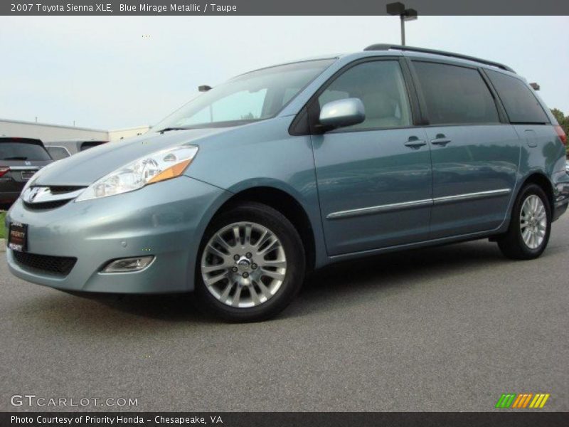 Blue Mirage Metallic / Taupe 2007 Toyota Sienna XLE