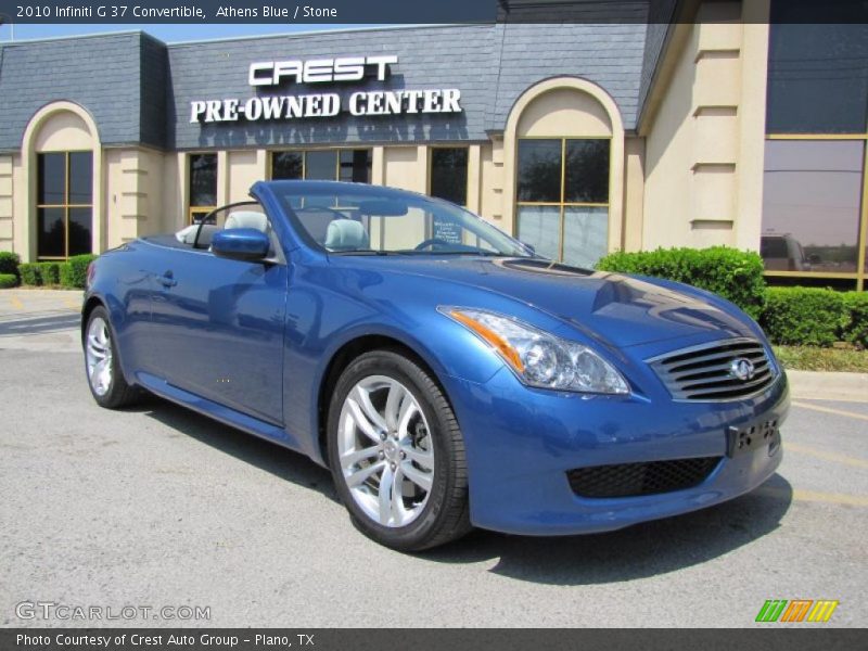 Athens Blue / Stone 2010 Infiniti G 37 Convertible