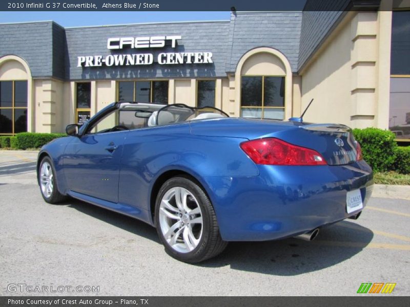 Athens Blue / Stone 2010 Infiniti G 37 Convertible