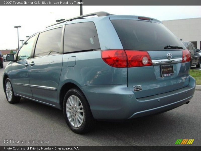 Blue Mirage Metallic / Taupe 2007 Toyota Sienna XLE