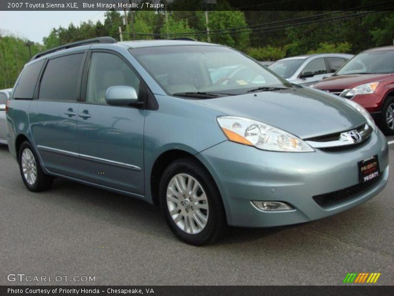 Blue Mirage Metallic / Taupe 2007 Toyota Sienna XLE