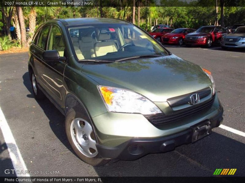 Green Tea Metallic / Ivory 2007 Honda CR-V LX