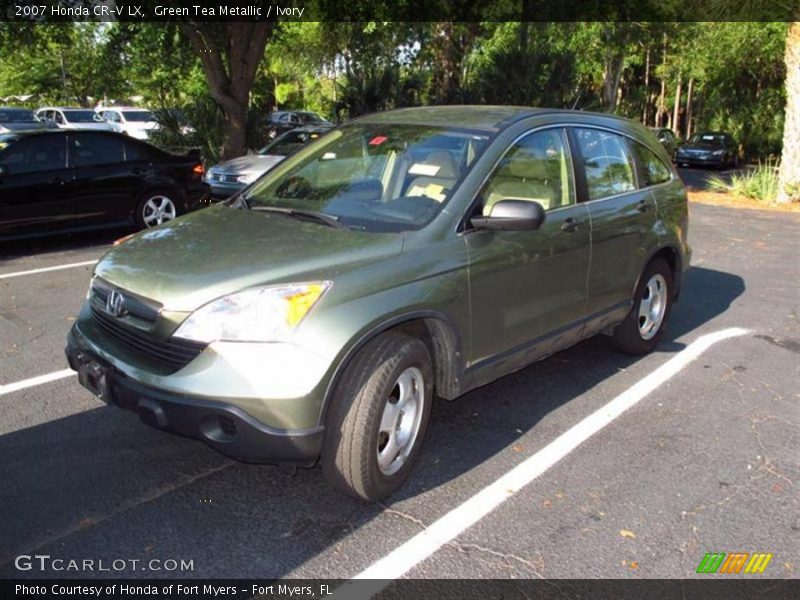 Green Tea Metallic / Ivory 2007 Honda CR-V LX