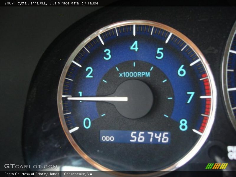 Blue Mirage Metallic / Taupe 2007 Toyota Sienna XLE
