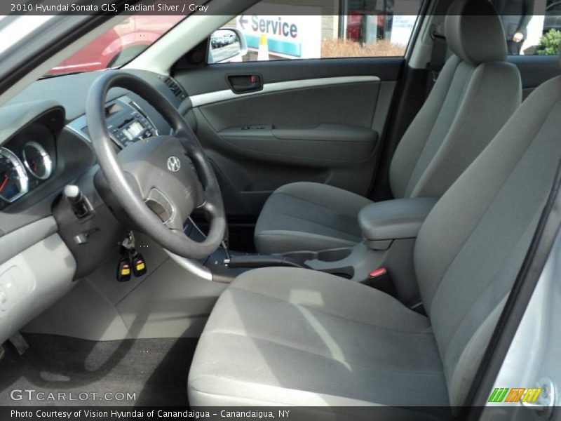 Radiant Silver / Gray 2010 Hyundai Sonata GLS