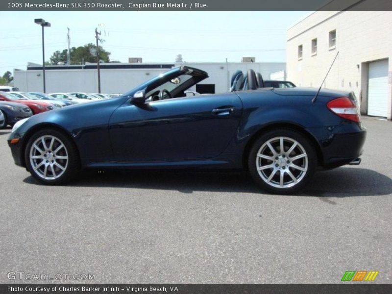 Caspian Blue Metallic / Blue 2005 Mercedes-Benz SLK 350 Roadster