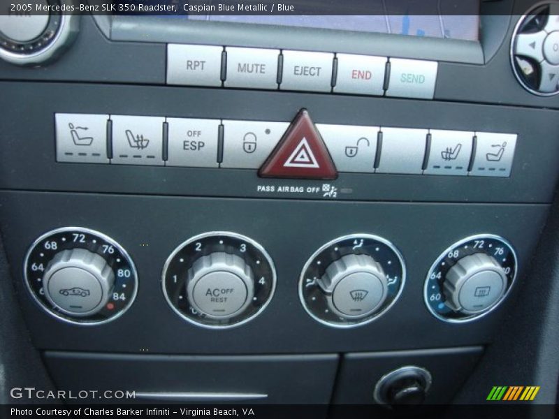 Controls of 2005 SLK 350 Roadster