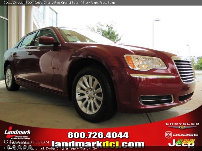 Deep Cherry Red Crystal Pearl / Black/Light Frost Beige 2011 Chrysler 300