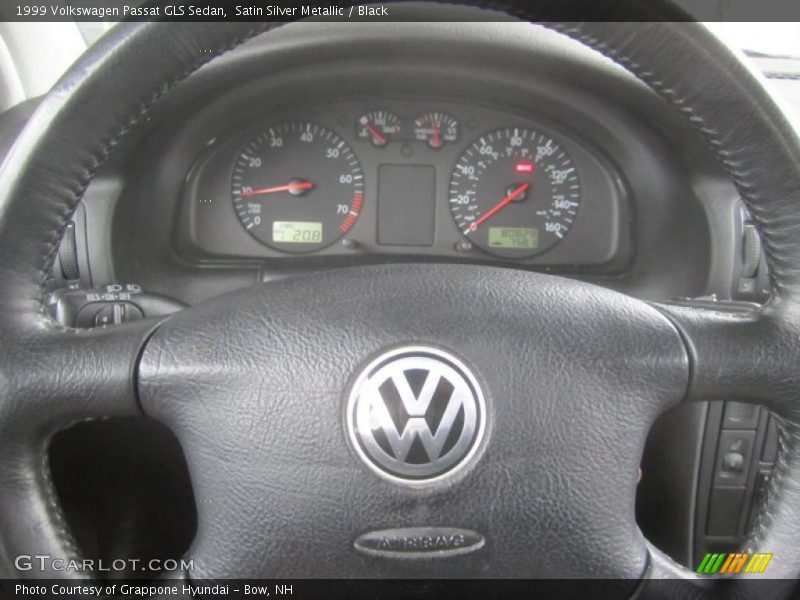 Satin Silver Metallic / Black 1999 Volkswagen Passat GLS Sedan