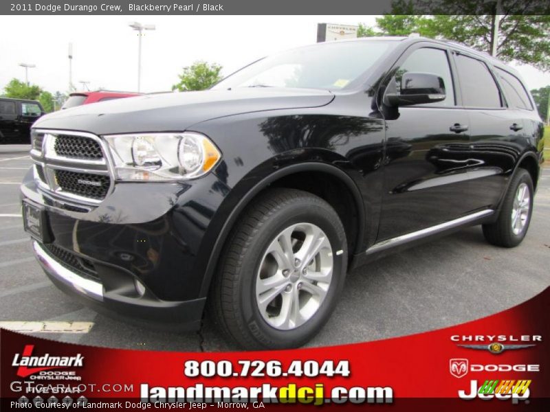 Blackberry Pearl / Black 2011 Dodge Durango Crew