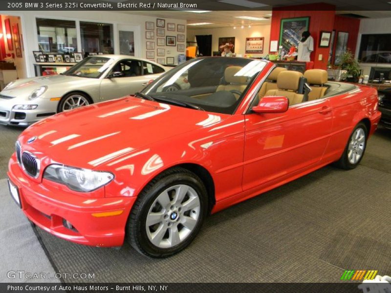 Electric Red / Natural Brown 2005 BMW 3 Series 325i Convertible