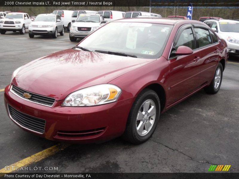 Red Jewel Tintcoat / Neutral Beige 2008 Chevrolet Impala LT