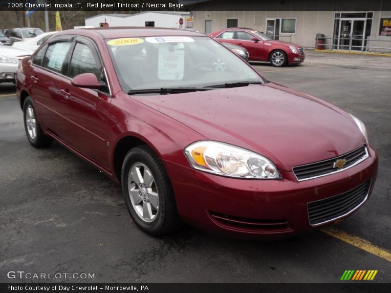 Red Jewel Tintcoat / Neutral Beige 2008 Chevrolet Impala LT