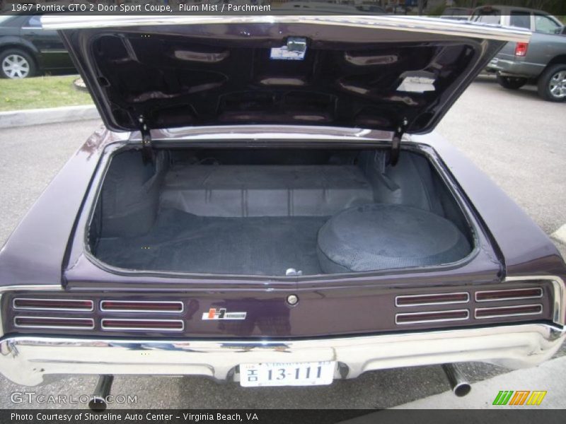  1967 GTO 2 Door Sport Coupe Trunk