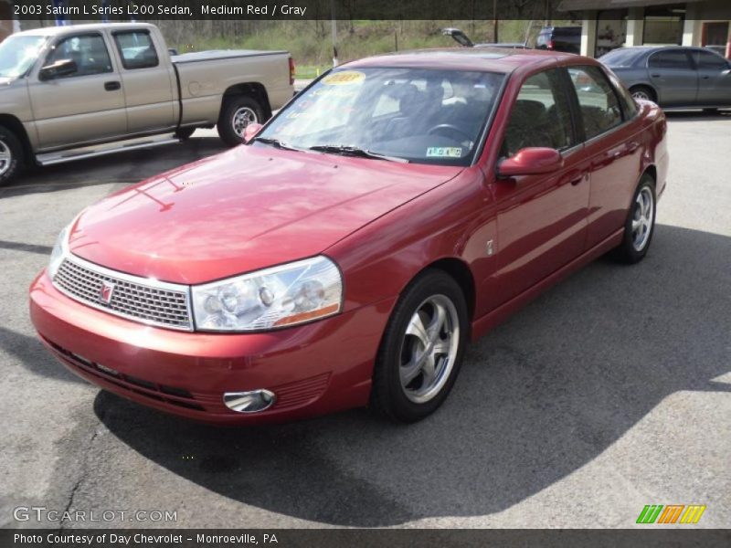 Medium Red / Gray 2003 Saturn L Series L200 Sedan