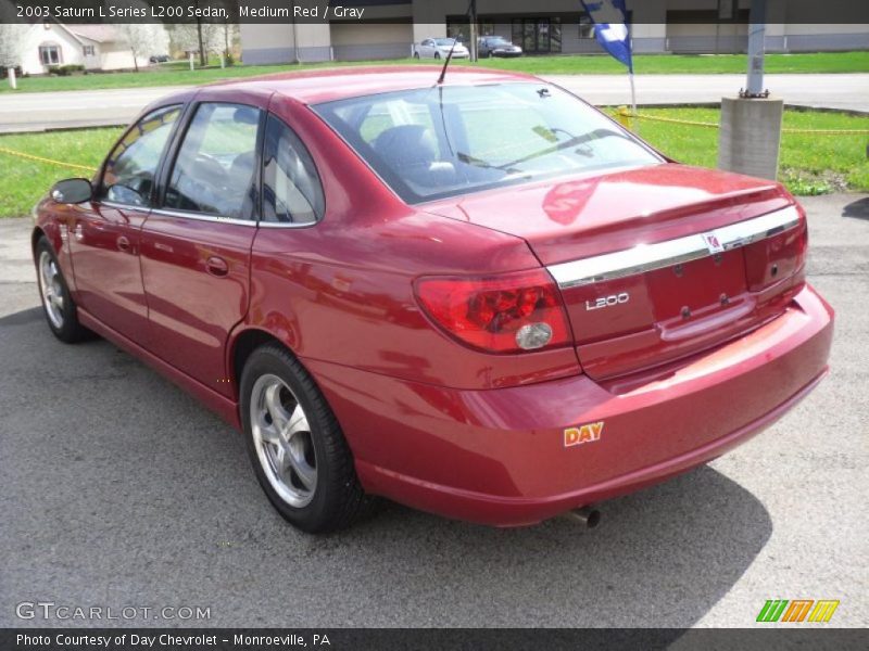 Medium Red / Gray 2003 Saturn L Series L200 Sedan