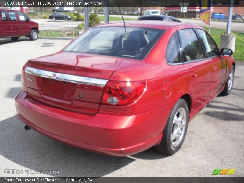 Medium Red / Gray 2003 Saturn L Series L200 Sedan