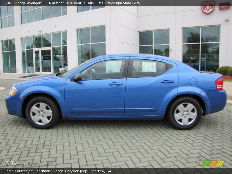 Marathon Blue Pearl / Dark Slate Gray/Light Slate Gray 2008 Dodge Avenger SE