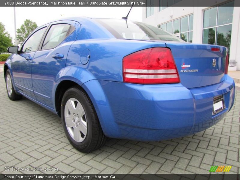 Marathon Blue Pearl / Dark Slate Gray/Light Slate Gray 2008 Dodge Avenger SE