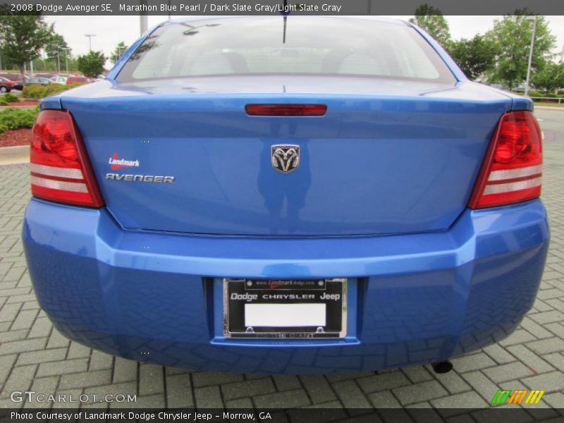 Marathon Blue Pearl / Dark Slate Gray/Light Slate Gray 2008 Dodge Avenger SE