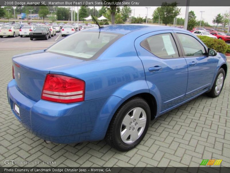 Marathon Blue Pearl / Dark Slate Gray/Light Slate Gray 2008 Dodge Avenger SE