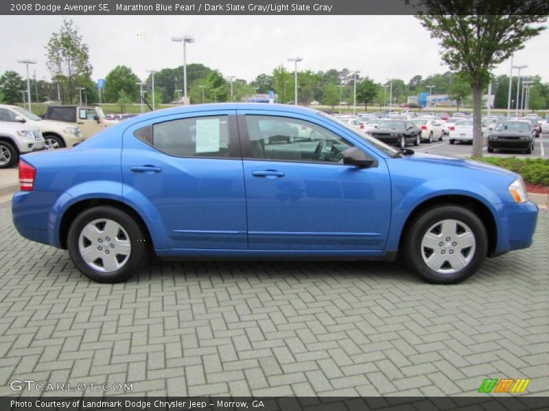 Marathon Blue Pearl / Dark Slate Gray/Light Slate Gray 2008 Dodge Avenger SE