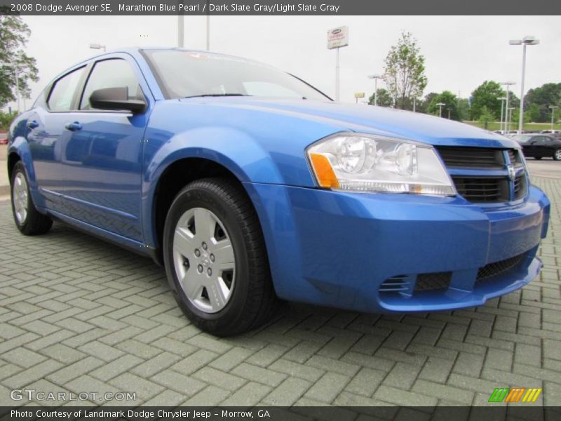 Marathon Blue Pearl / Dark Slate Gray/Light Slate Gray 2008 Dodge Avenger SE